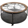 Image de Atmosphera - Table Basse Chrono - métal et Bois D90 cm