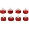 Image de Feeric lights et christmas - Bougies led colorama de noël lot de 8 chauffe-plats rouge