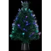 Image de FEERIC Christmas - Arbre de Noël Lumineux Sapin Artificiel Vert en Fibre Optique Multicolore H 45 cm