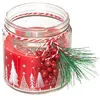 Image de Feeric lights et christmas - Bougie parfumée 315 gr avec pot verre imprimé assorti - Rouge