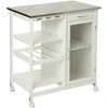 Image de Atmosphera - Desserte de cuisine en bois et plateau inox