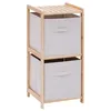 Image de 5 five simply smart 5Five - Etagère Tidy Box Beige en Bambou - 35x33x78,4cm - Organisation Maison, Accessoire Salon Chambre Bureau
