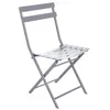 Image de HESPERIDE - Chaise de Jardin Pliante Greensboro Gris Quartz - Acier Traitement Antirouille Renforcé - 50 x 42 x 81 cm - Meuble d'Extérieur Pliable
