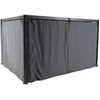 Image de Hespéride - Kit 4 Rideaux pour Pergola Belize - Ardoise - 330 x 214 cm, Polyester Opaque - Accessoire pour Tonnelle, Vendu sans Structure