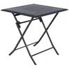 Image de Hespéride - Table de Jardin Pliante Carrée Azua Gris Graphite - 2 Places - Aluminium Traité Epoxy Antirouille