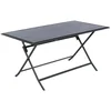 Image de Hespéride - Table de Jardin Pliante Rectangulaire Azua Gris Graphite - 6 Places - Aluminium Traité Epoxy Antirouille