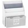 Image de ATMOSPHERA CREATEUR D'INTERIEUR 2 en 1 : Bibliothèque + Coffre de Rangement en Bois pour Enfants - Coloris Gris et Blanc.