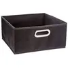 Image de 5five - panier tissu 31x15cm mix n' modul gris foncé chiné