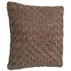 Image de Atmosphera - Coussin déhoussable en Fourrure Bouclée Taupe 45 x 45 cm