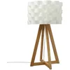 Image de Atmosphera - Lampe Moki - bambou et blanc H55 cm