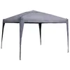 Image de Tonnelle de jardin pliable 3x3m - en ALUMINIUM traité époxy qualité LUXE - se monte et se démonte en quelques minutes - Coloris GRIS Ardoise