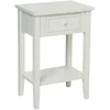 Image de ATMOSPHERA CREATEUR D'INTERIEUR jja Table de Chevet en Bois 1 tiroir Blanc