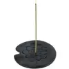 Image de AROMANDISE Lotus Porte Encens, Pierre, Noir, 1.7 x 11 x 11 cm PELOTUS