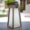 Image de Les Jardins Lanterne solaire LED Tecka, teck duratec gris 39cm