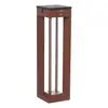 Image de Les Jardins Lampe solaire LED Borne à capteur, 45 cm, corten