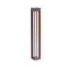 Image de Les Jardins Lampe solaire LED Borne à capteur, 90 cm, corten
