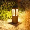 Image de Les Jardins Lampe pour socle LED solaire Tradition Sensor Corten 40cm