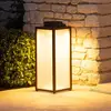Image de Les Jardins Lanterne solaire à LED Tradition, corten, hauteur 65 cm