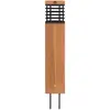Image de Les Jardins Lampe d'allée solaire LED Tekura, teck/gris, 75 cm