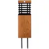 Image de Les Jardins Lampe d'allée solaire LED Tekura, teck/gris, broche