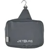 Image de JET LAG - VO1114 Trousse de Toilette de Voyage - Polyester - Crochet de Suspension - Fermeture Zippée - Multiples Compartiments - 26x18x8,5 cm - Noir et Blanc