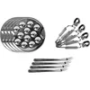 Image de S&D KU6097 Coffret Dégustation Escargots Service 4 personnes Assiettes fourchettes et pinces Gris Inox H225 x 33 x 32 cm