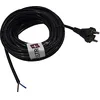 Image de Distri+ - Câble d'alimentation Noir pour aspirateur avec Embout dénudé H05VVF - 2x0,75mm² - Longueur : 9m
