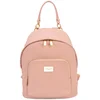 Image de David Jones - Petit Sac à Dos Femme - Sac à Main Porté Epaule Fille Cuir PU - Mini Cartable Ville Poignée Poche Fermeture Eclair Zip - Fashion Backpack Mode Jeune Tendance Chic Designer - Rose