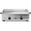Image de Plancha gaz KRAMPOUZ SAVEUR inox 2 brûleurs à poser, 64x34 cm