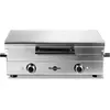 Image de Plancha électrique KRAMPOUZ Club inox 2 brûleurs à poser, 65.5x39.5 cm