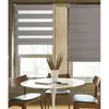 Image de MADECOSTORE Store Enrouleur Jour Nuit chaînette coordonnée sans percer - Taupe - L116 x H190cm