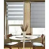 Image de MADECOSTORE Store Enrouleur Jour Nuit chaînette coordonnée sans percer - Gris Clair - L41 x H190cm