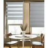 Image de MADECOSTORE Store Enrouleur Jour Nuit chaînette coordonnée sans percer - Gris Clair - L86 x H190cm