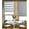 Image de MADECOSTORE Store Enrouleur Jour Nuit chaînette coordonnée sans percer - Gris Clair - L106 x H190cm