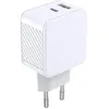 Image de Chargeur USB A + USB C 32W (12+20W) Power Delivery Blanc Bigben