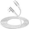 Image de Câble USB FORCE POWER 60W USB-C / USB-C 2m blanc coudé