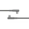 Image de Câble USB FORCE POWER 60W USB-C/ 2 USB-C 2m coudé gris renforc