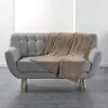 Image de Douceur d'Intérieur, Plaid Doux (125 x 150 cm) Flanou Taupe, Flanelle Unie