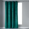 Image de Douceur d'Intérieur, Rideau à  illets 140 x 240 cm Velours Uni Velvetine Pétrole 1609746