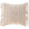 Image de Douceur d'Intérieur, Coussin Déhoussable (40 x 40 cm) Macralina Naturel, Coton Macramé
