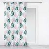 Image de Douceur d'Intérieur, Rideau à Oeillets (140 x 260 cm) Belline Blanc/Emeraude, Polyester Imprimé