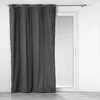 Image de Douceur d'Intérieur, Rideau à Oeillets (140 x 240 cm) Mistraline Anthracite, Coton Recyclé Uni