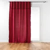 Image de Douceur d'Intérieur, Rideau à Passants Cachés avec Volant (140 x 240 cm) Mistraline Bordeaux, Coton Recyclé Uni