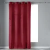 Image de Douceur d'Intérieur, Rideau à Oeillets (140 x 240 cm) Velvetine Bordeaux, Velours Uni