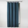 Image de RIDEAU A PASSANTS 140 x 260 CM POLYESTER UNI ESSENTIEL MARINE