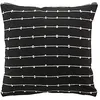 Image de Douceur d'Intérieur, Coussin Déhoussable (45 x 45 cm) Linechic Noir, Coton Recyclé et Fils Coupés