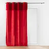 Image de Douceur d'Intérieur, Rideau à Oeillets (140 x 240 cm) Caresse Rouge, Velours et Top Imitation Fourrure