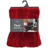 Image de Douceur d'Intérieur, Plaid (125 x 150 cm) Caresse Rouge, Imitation Fourrure