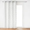 Image de Douceur d'Intérieur, Rideau à Oeillets (135 x 260 cm) Geolia Blanc, Velours Dévoré
