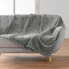 Image de Douceur d'intérieur - Plaid flanelle relief unie Mini Frosty gris - 125x150 cm 125x150 cm